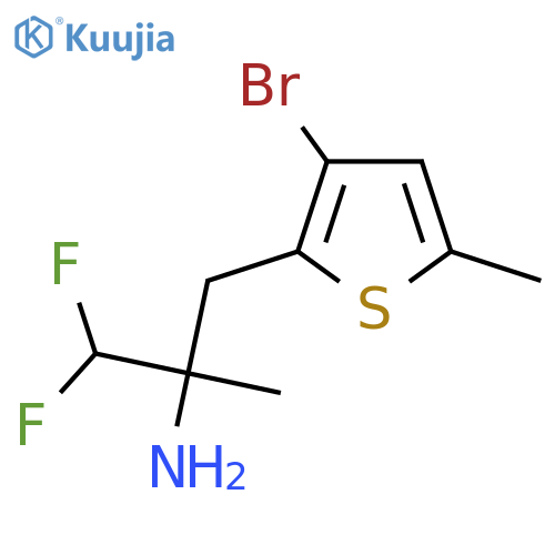 3-(3-bromo-5-methylthiophen-2-yl)-1,1-difluoro-2-methylpropan-2-amine structure