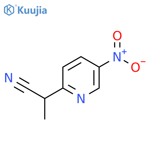 2-(5-nitropyridin-2-yl)propanenitrile structure