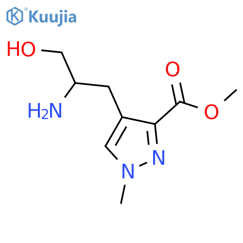 methyl 4-(2-amino-3-hydroxypropyl)-1-methyl-1H-pyrazole-3-carboxylate structure
