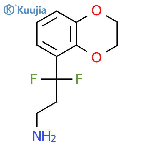 3-(2,3-dihydro-1,4-benzodioxin-5-yl)-3,3-difluoropropan-1-amine structure