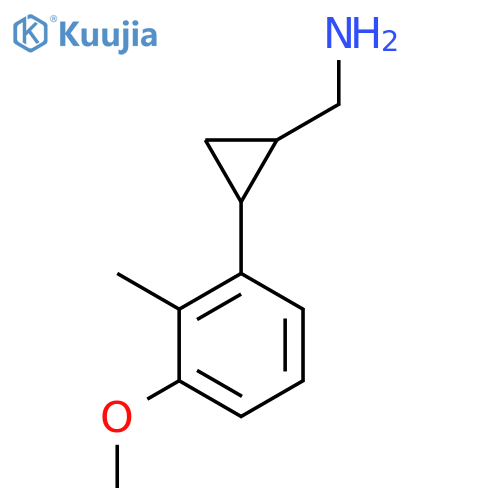 2-(3-methoxy-2-methylphenyl)cyclopropylmethanamine structure