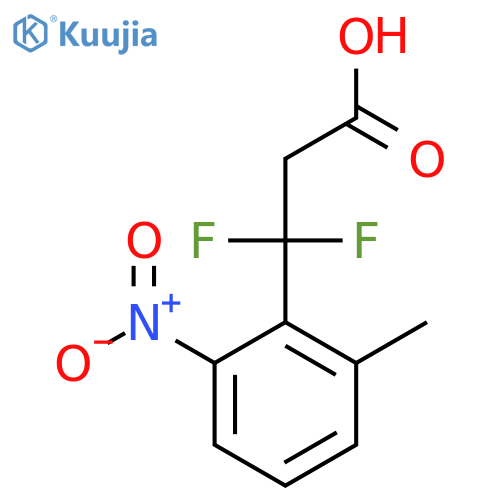 3,3-difluoro-3-(2-methyl-6-nitrophenyl)propanoic acid structure
