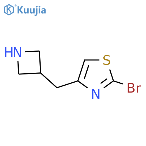 4-(azetidin-3-yl)methyl-2-bromo-1,3-thiazole structure