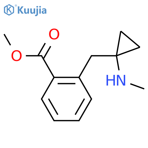 methyl 2-{1-(methylamino)cyclopropylmethyl}benzoate structure