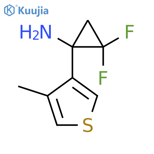 2,2-difluoro-1-(4-methylthiophen-3-yl)cyclopropan-1-amine structure