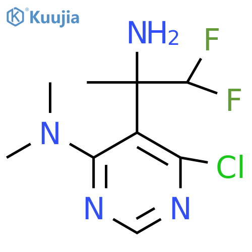 5-(2-amino-1,1-difluoropropan-2-yl)-6-chloro-N,N-dimethylpyrimidin-4-amine structure
