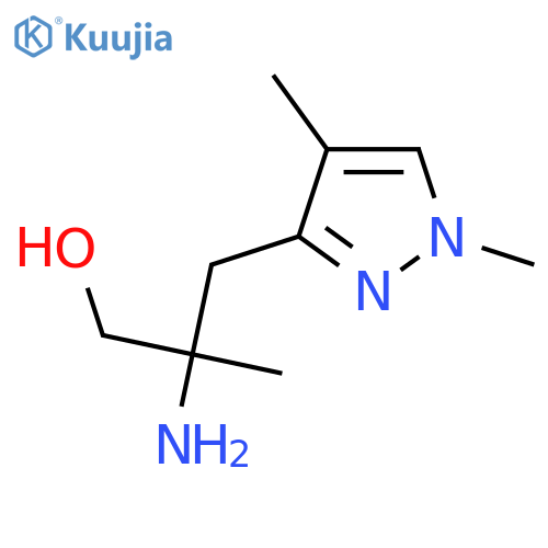 2-amino-3-(1,4-dimethyl-1H-pyrazol-3-yl)-2-methylpropan-1-ol structure