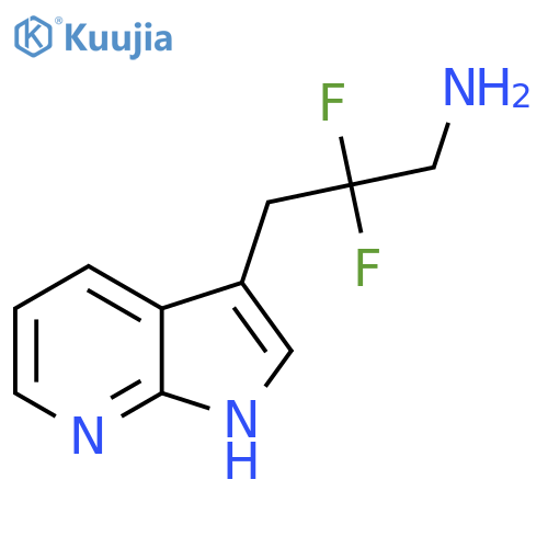 2,2-difluoro-3-{1H-pyrrolo2,3-bpyridin-3-yl}propan-1-amine structure