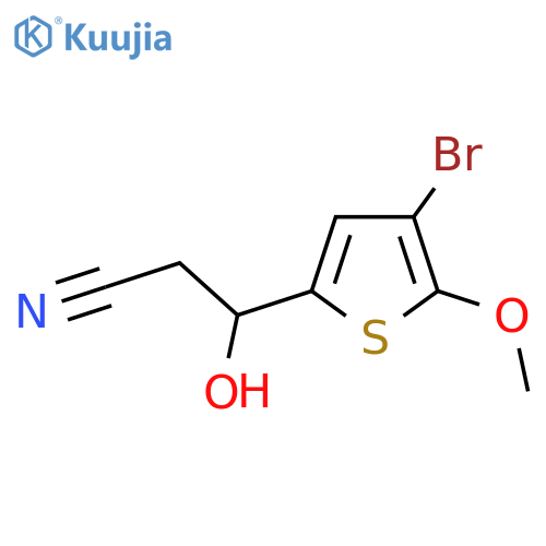 3-(4-bromo-5-methoxythiophen-2-yl)-3-hydroxypropanenitrile structure