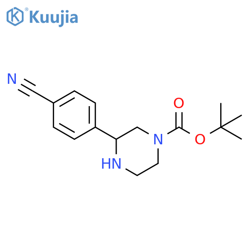 tert-butyl 3-(4-cyanophenyl)piperazine-1-carboxylate structure