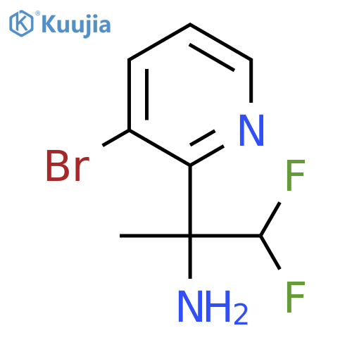 2-(3-bromopyridin-2-yl)-1,1-difluoropropan-2-amine structure