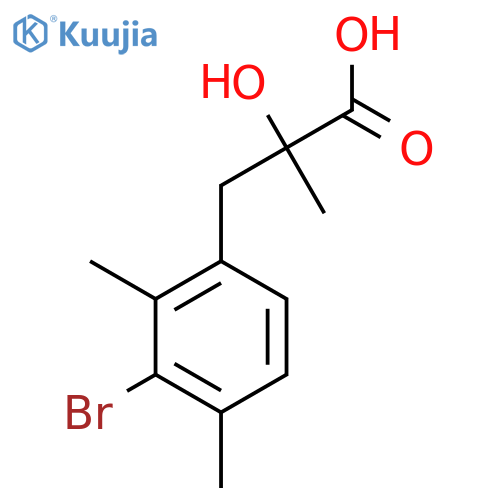 3-(3-bromo-2,4-dimethylphenyl)-2-hydroxy-2-methylpropanoic acid structure
