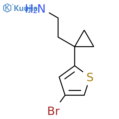 2-1-(4-bromothiophen-2-yl)cyclopropylethan-1-amine structure