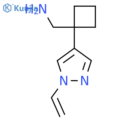 1-(1-ethenyl-1H-pyrazol-4-yl)cyclobutylmethanamine structure