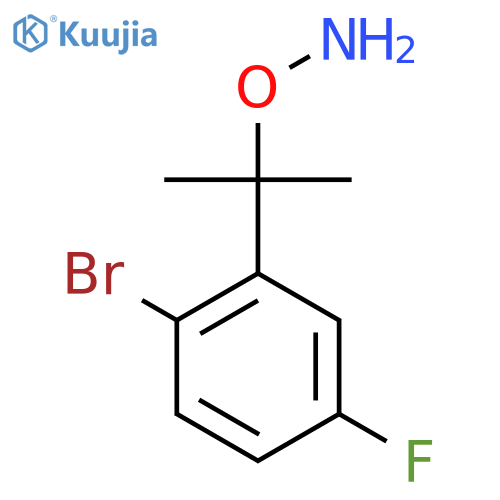 O-2-(2-bromo-5-fluorophenyl)propan-2-ylhydroxylamine structure