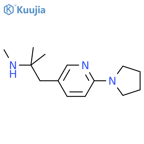 methyl({2-methyl-1-6-(pyrrolidin-1-yl)pyridin-3-ylpropan-2-yl})amine structure