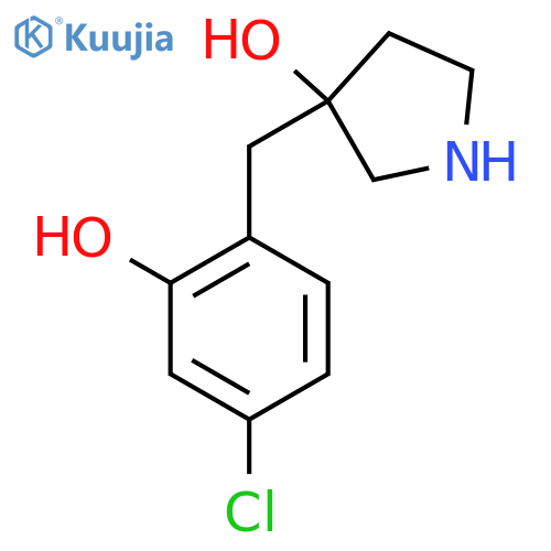 3-(4-chloro-2-hydroxyphenyl)methylpyrrolidin-3-ol structure