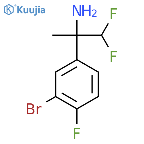 2-(3-bromo-4-fluorophenyl)-1,1-difluoropropan-2-amine structure