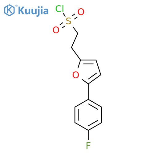 2-5-(4-fluorophenyl)furan-2-ylethane-1-sulfonyl chloride structure
