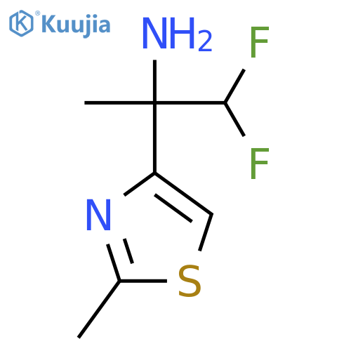 1,1-difluoro-2-(2-methyl-1,3-thiazol-4-yl)propan-2-amine structure