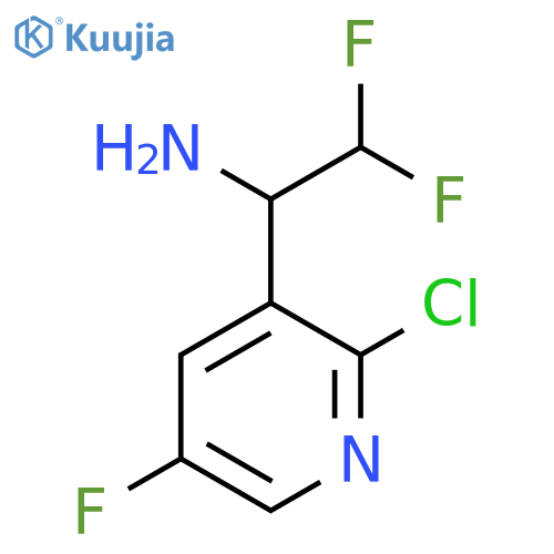1-(2-chloro-5-fluoropyridin-3-yl)-2,2-difluoroethan-1-amine structure