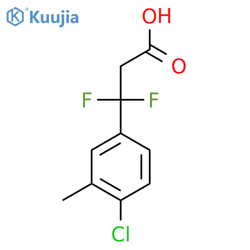 3-(4-chloro-3-methylphenyl)-3,3-difluoropropanoic acid structure