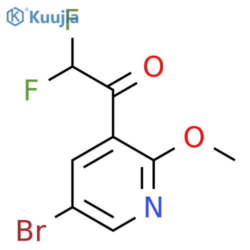 1-(5-bromo-2-methoxypyridin-3-yl)-2,2-difluoroethan-1-one structure