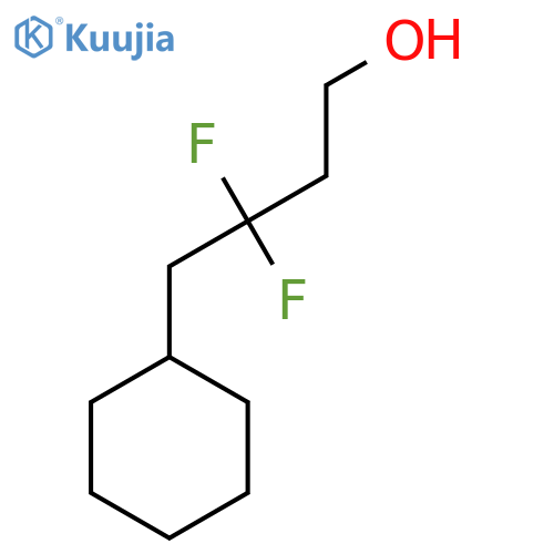 4-cyclohexyl-3,3-difluorobutan-1-ol structure