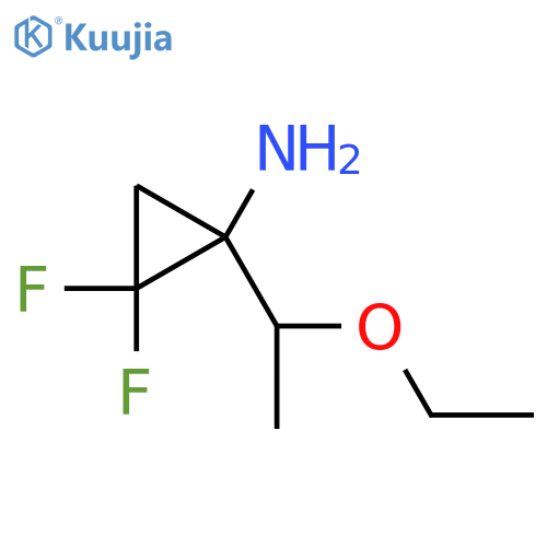 1-(1-Ethoxyethyl)-2,2-difluorocyclopropan-1-amine structure