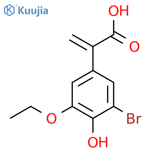 2-(3-bromo-5-ethoxy-4-hydroxyphenyl)prop-2-enoic acid structure