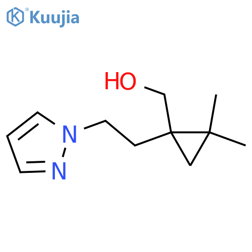 {2,2-dimethyl-1-2-(1H-pyrazol-1-yl)ethylcyclopropyl}methanol structure