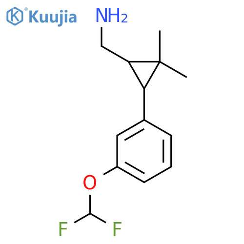 {3-3-(difluoromethoxy)phenyl-2,2-dimethylcyclopropyl}methanamine structure