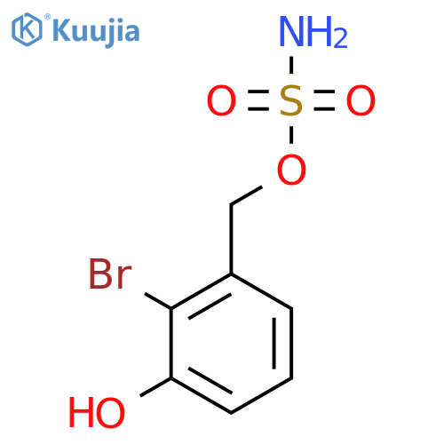 (2-bromo-3-hydroxyphenyl)methyl sulfamate structure