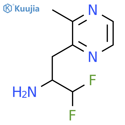 1,1-difluoro-3-(3-methylpyrazin-2-yl)propan-2-amine structure