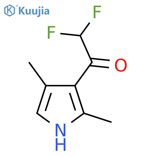 1-(2,4-dimethyl-1H-pyrrol-3-yl)-2,2-difluoroethan-1-one structure