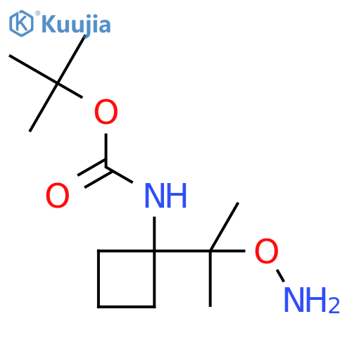 tert-butyl N-{1-2-(aminooxy)propan-2-ylcyclobutyl}carbamate structure