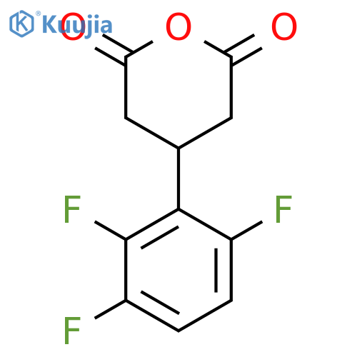 4-(2,3,6-trifluorophenyl)oxane-2,6-dione structure