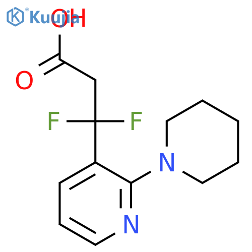 3,3-difluoro-3-2-(piperidin-1-yl)pyridin-3-ylpropanoic acid structure