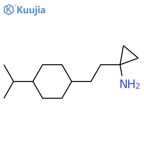 1-{2-4-(propan-2-yl)cyclohexylethyl}cyclopropan-1-amine structure