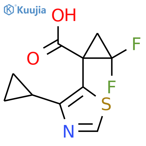 1-(4-cyclopropyl-1,3-thiazol-5-yl)-2,2-difluorocyclopropane-1-carboxylic acid structure