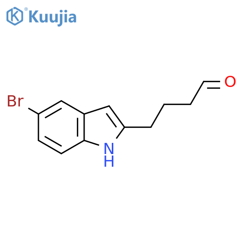 4-(5-bromo-1H-indol-2-yl)butanal structure