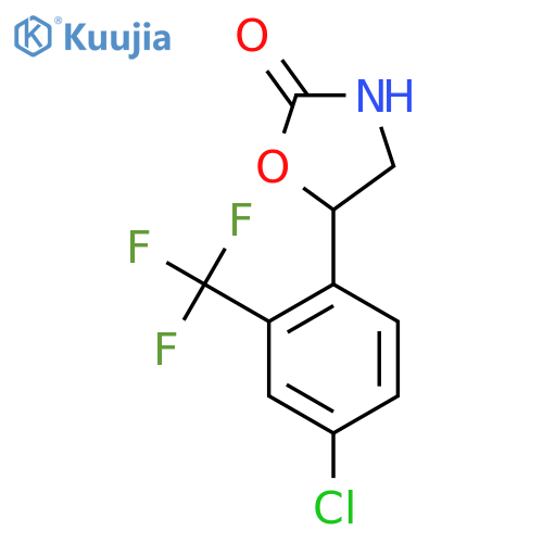 5-[4-Chloro-2-(trifluoromethyl)phenyl]-1,3-oxazolidin-2-one structure