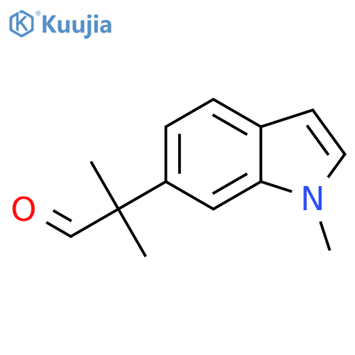 2-methyl-2-(1-methyl-1H-indol-6-yl)propanal structure