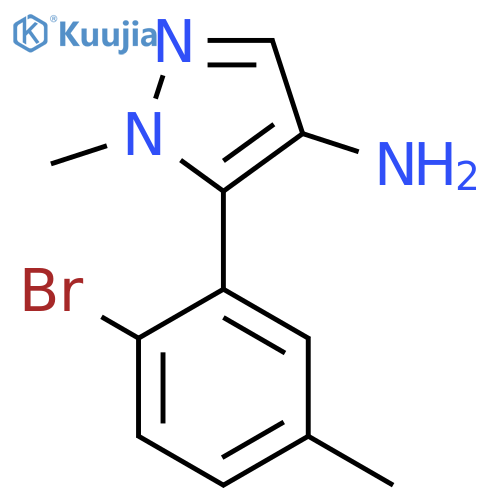 5-(2-bromo-5-methylphenyl)-1-methyl-1H-pyrazol-4-amine structure