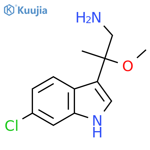 2-(6-chloro-1H-indol-3-yl)-2-methoxypropan-1-amine structure
