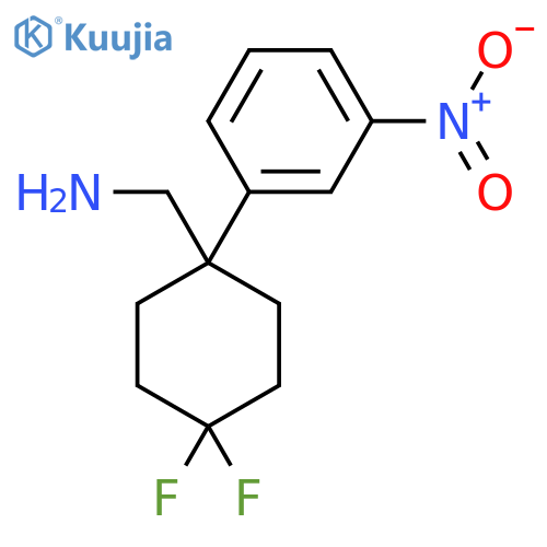 4,4-difluoro-1-(3-nitrophenyl)cyclohexylmethanamine structure