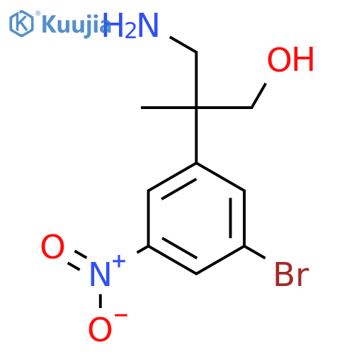 3-Amino-2-(3-bromo-5-nitrophenyl)-2-methylpropan-1-ol structure