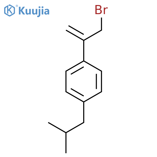 1-(3-bromoprop-1-en-2-yl)-4-(2-methylpropyl)benzene structure