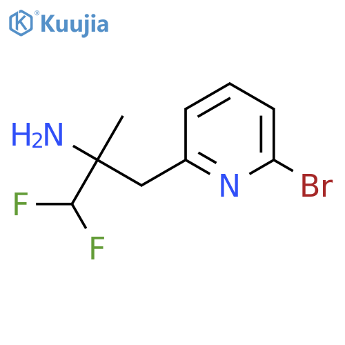 3-(6-bromopyridin-2-yl)-1,1-difluoro-2-methylpropan-2-amine structure