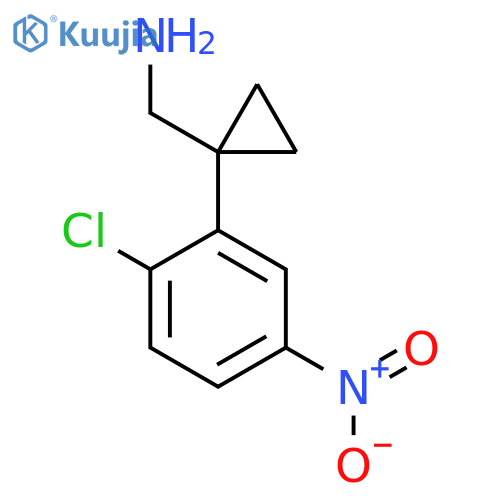1-(2-chloro-5-nitrophenyl)cyclopropylmethanamine structure